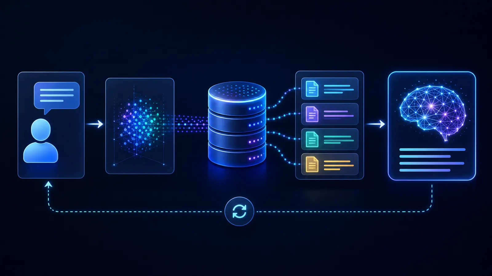 RAG workflow with embeddings and vector database
