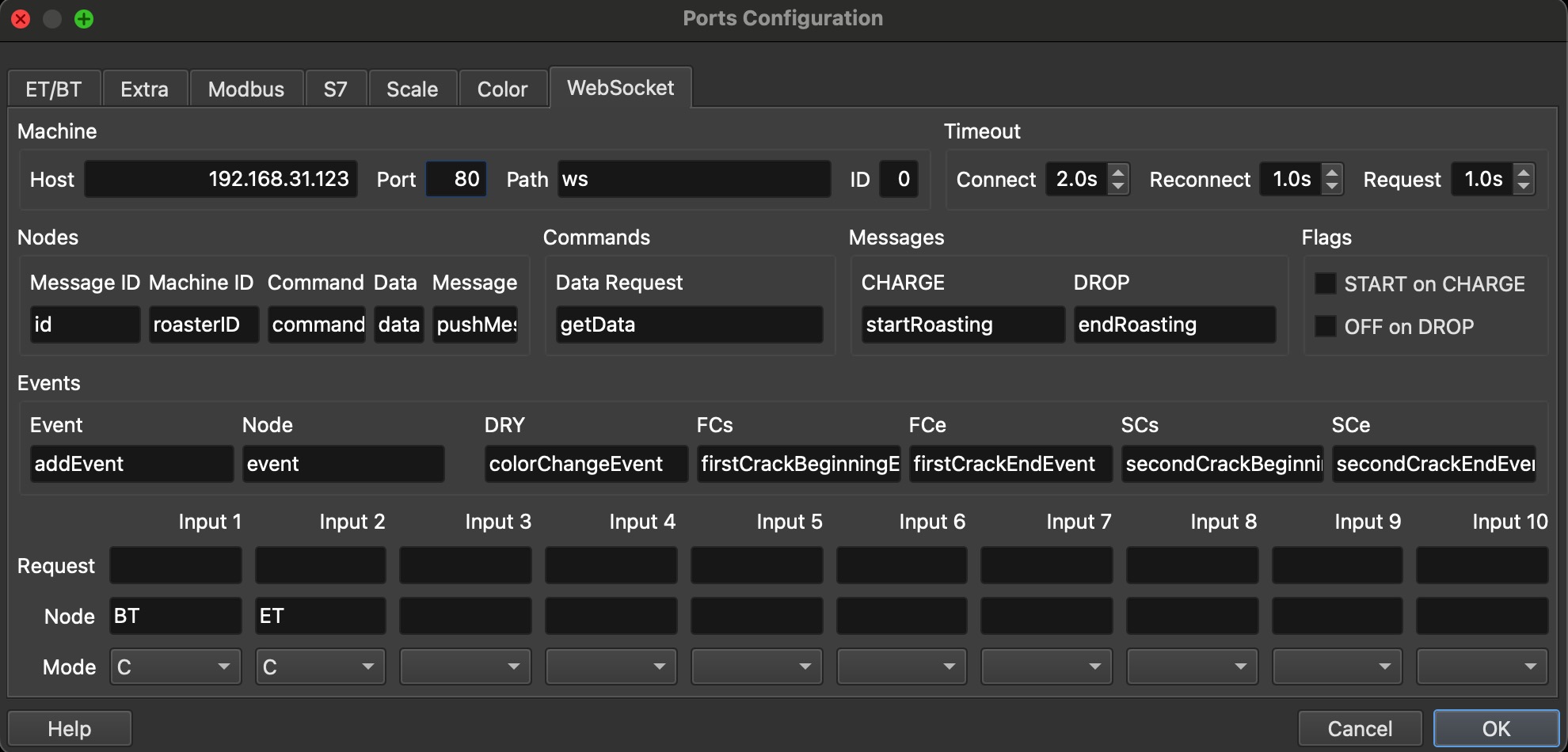 Ports configuration