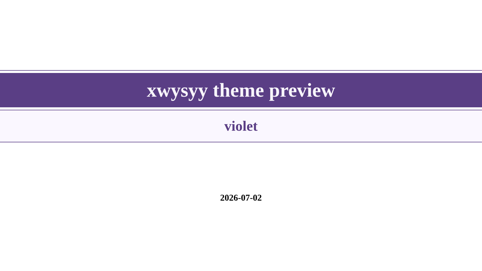 Violet theme cover