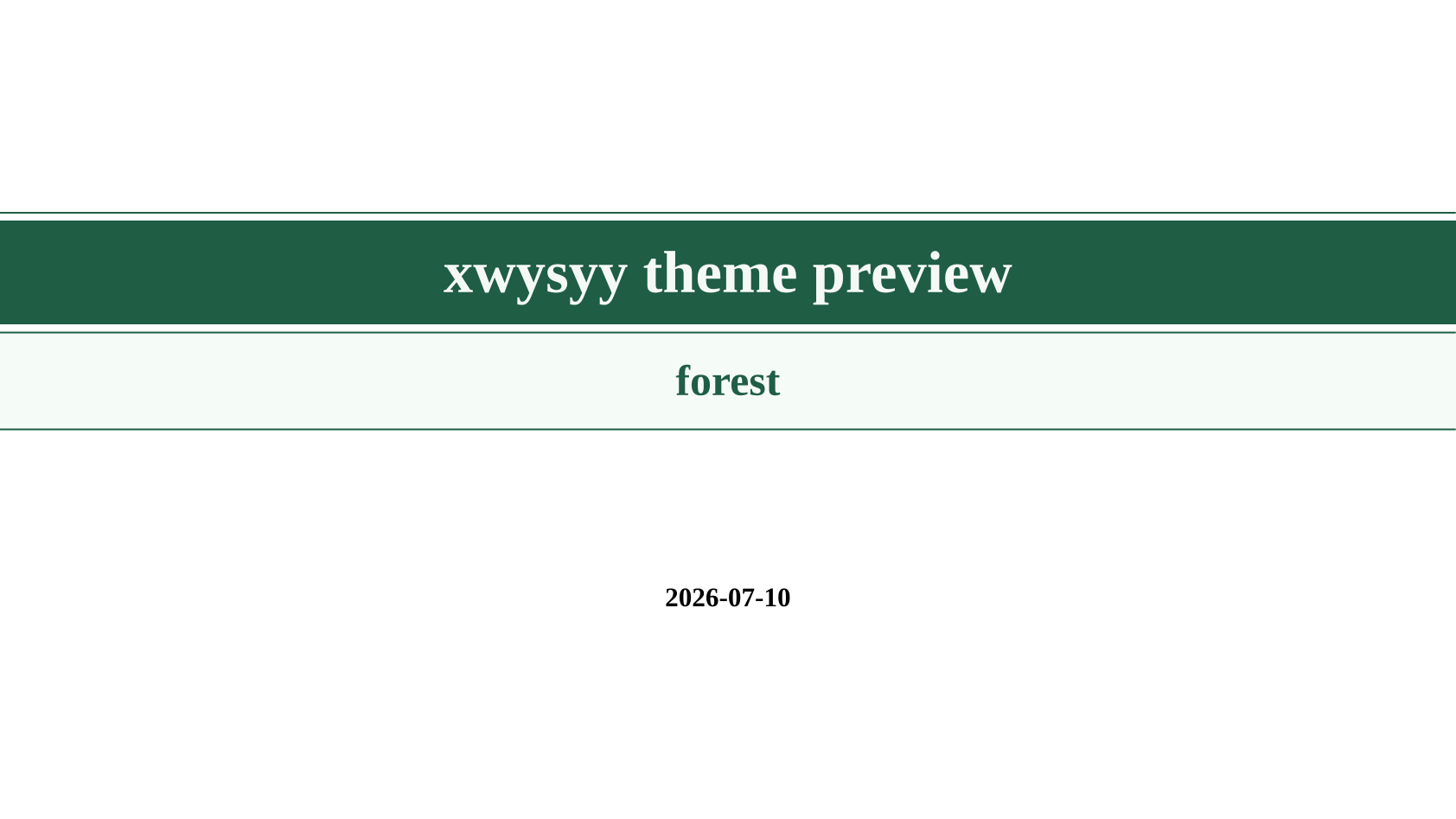 Forest theme cover
