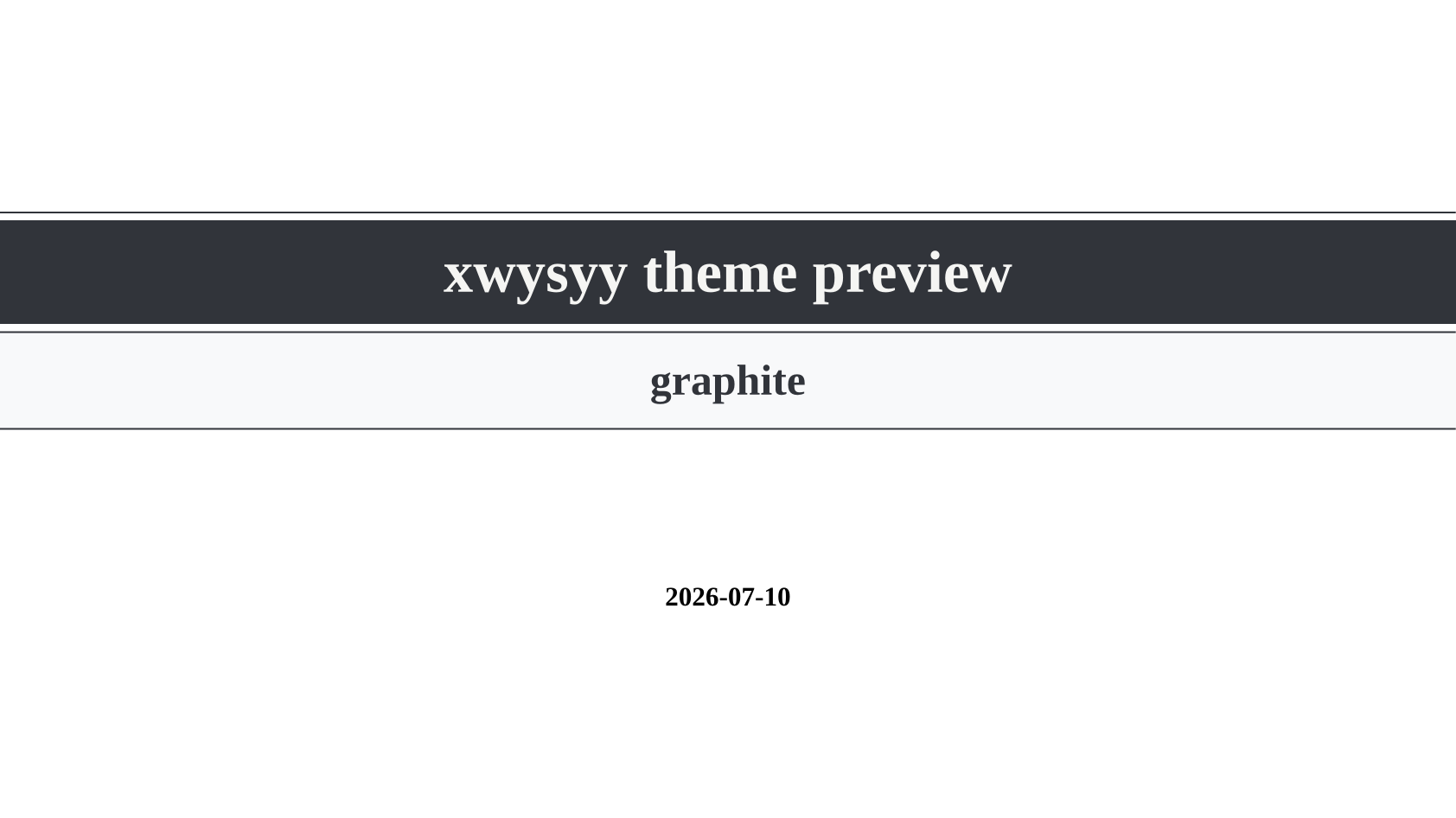 Graphite theme cover