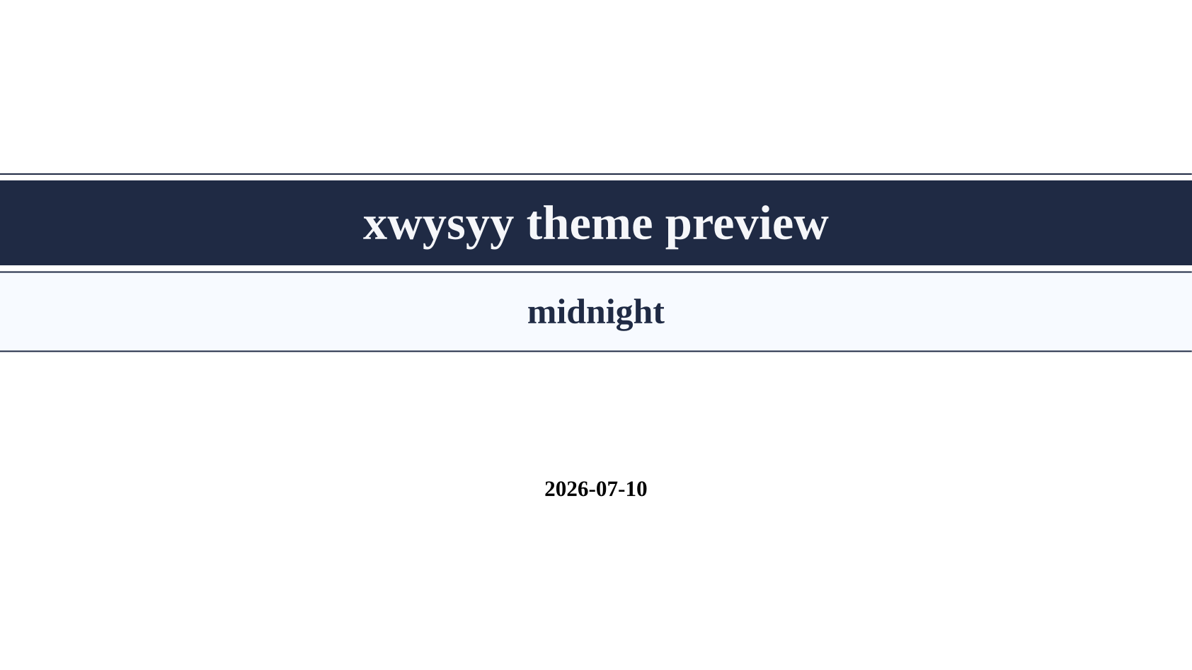 Midnight theme cover