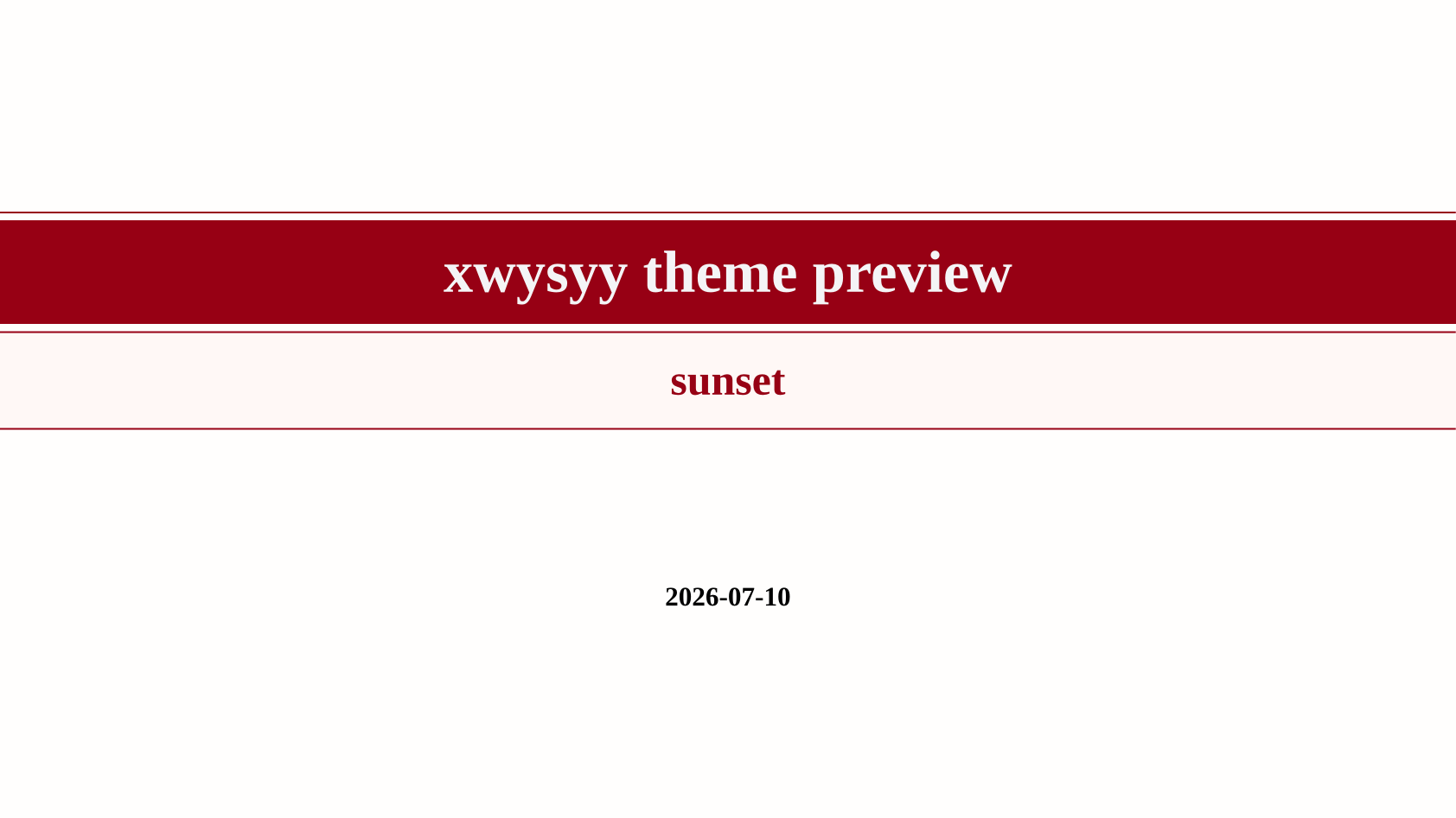 Sunset theme cover