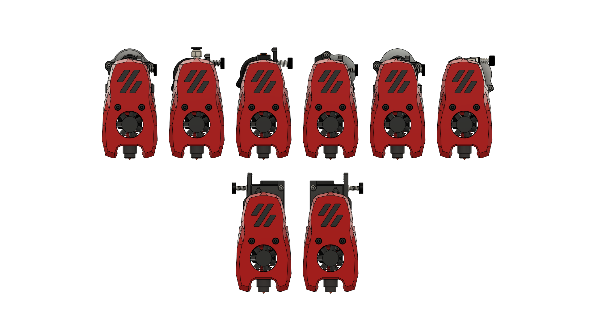 Lineup of Standard Extruder-Mounts