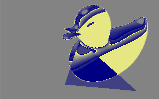 software rendered duck with glitch effect