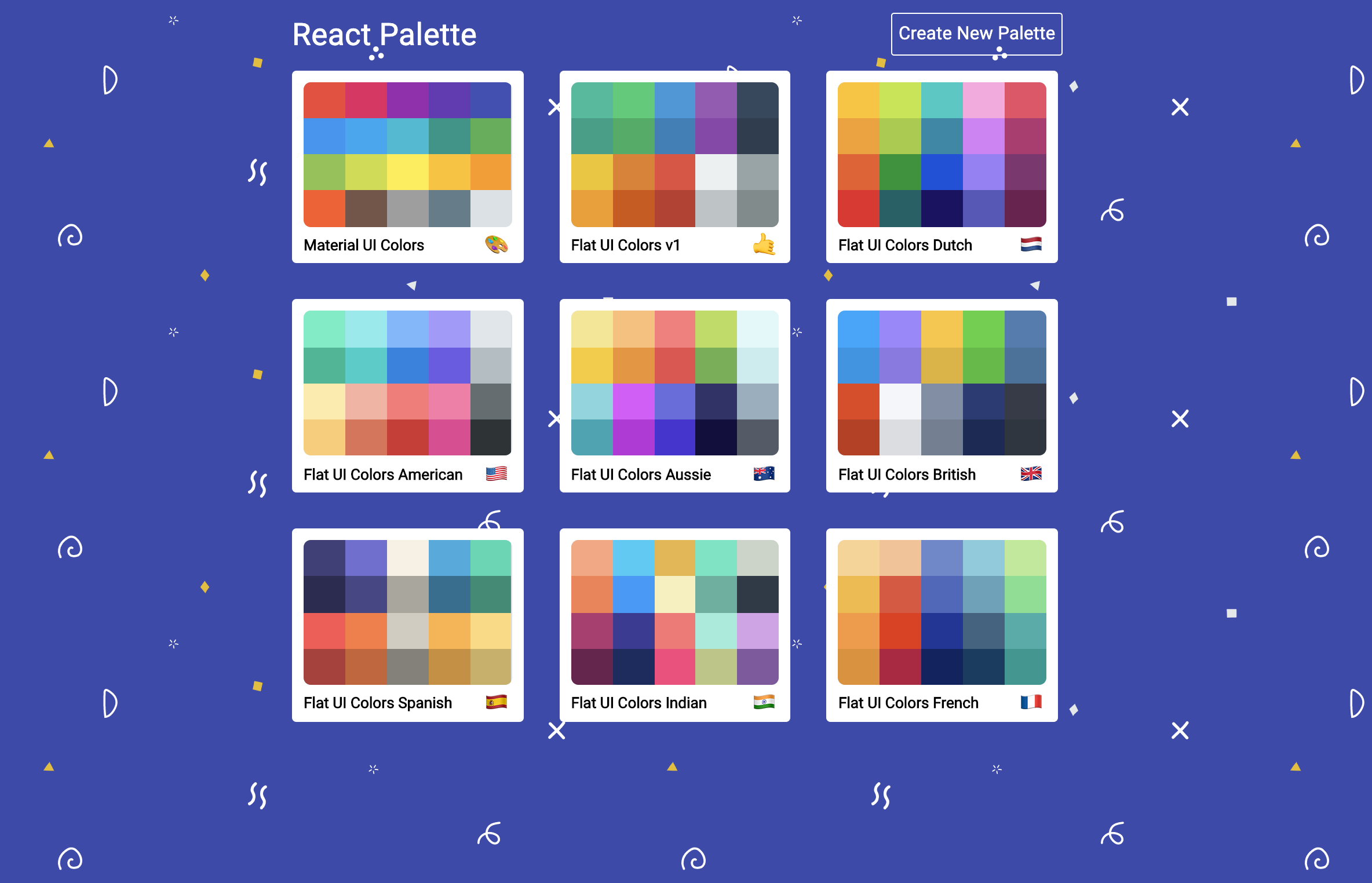 create new palette