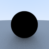 black lambertian sphere