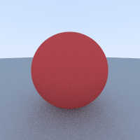 red lambertian sphere