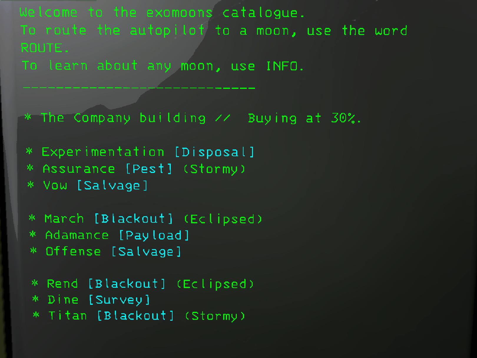 Contract on the terminal