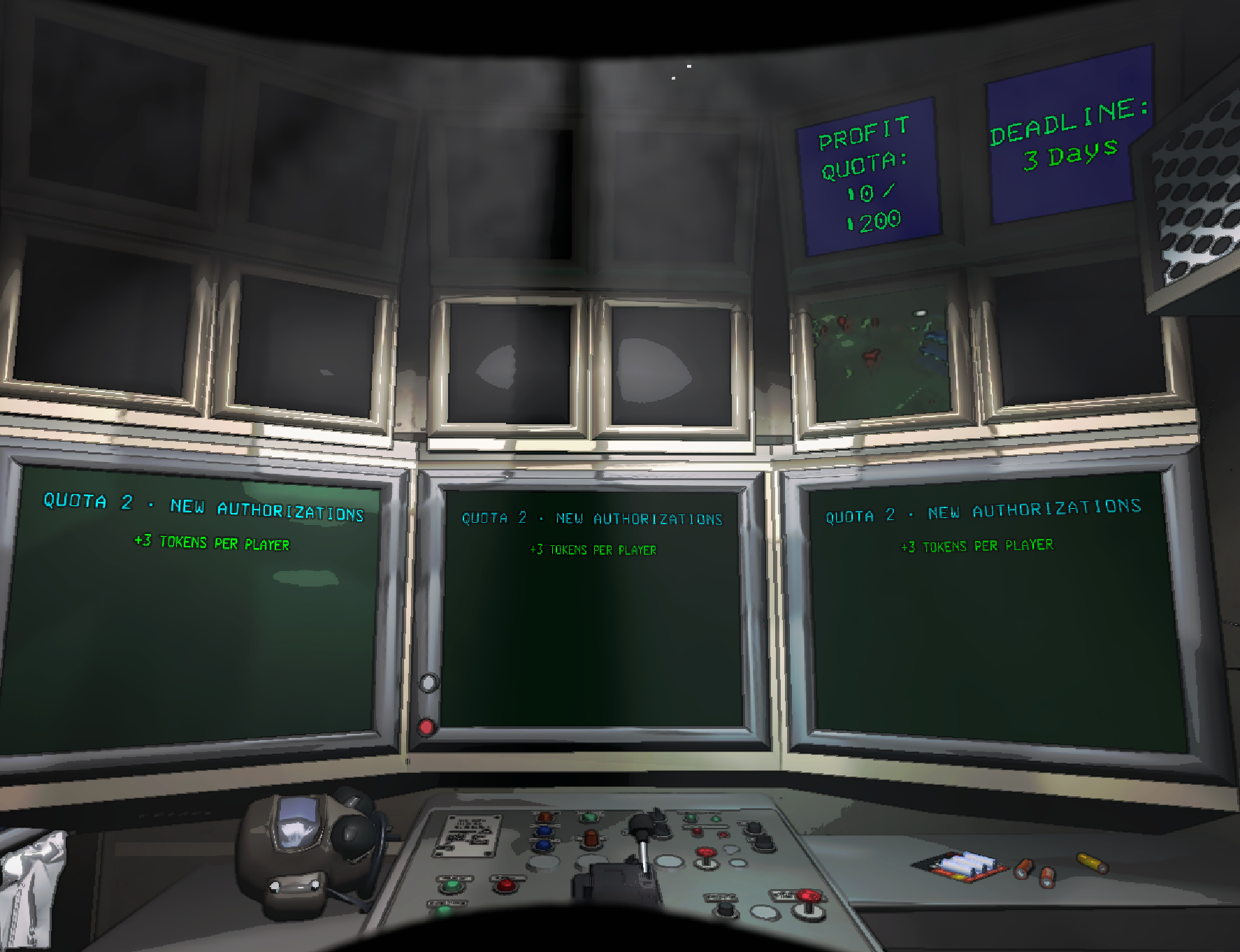 Quota rewards on the ship monitors