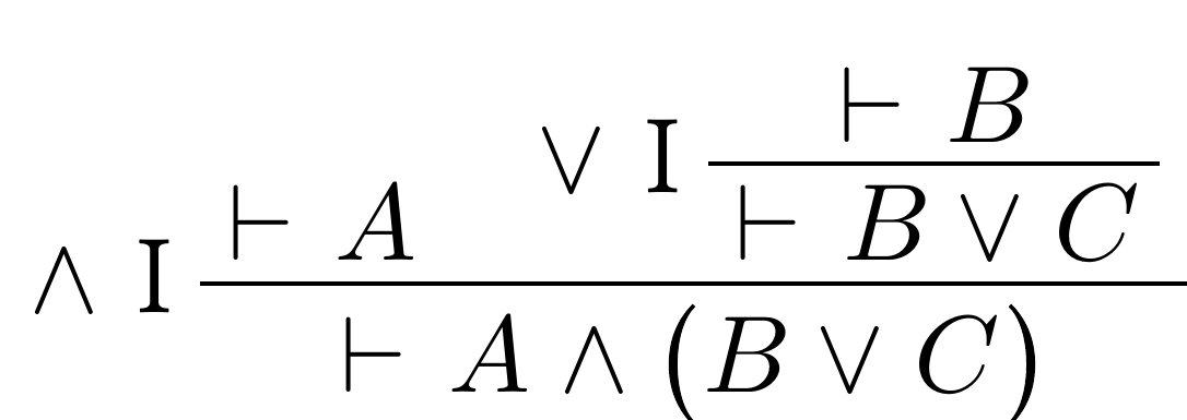 An example derivation tree displayed by satysfi-derive