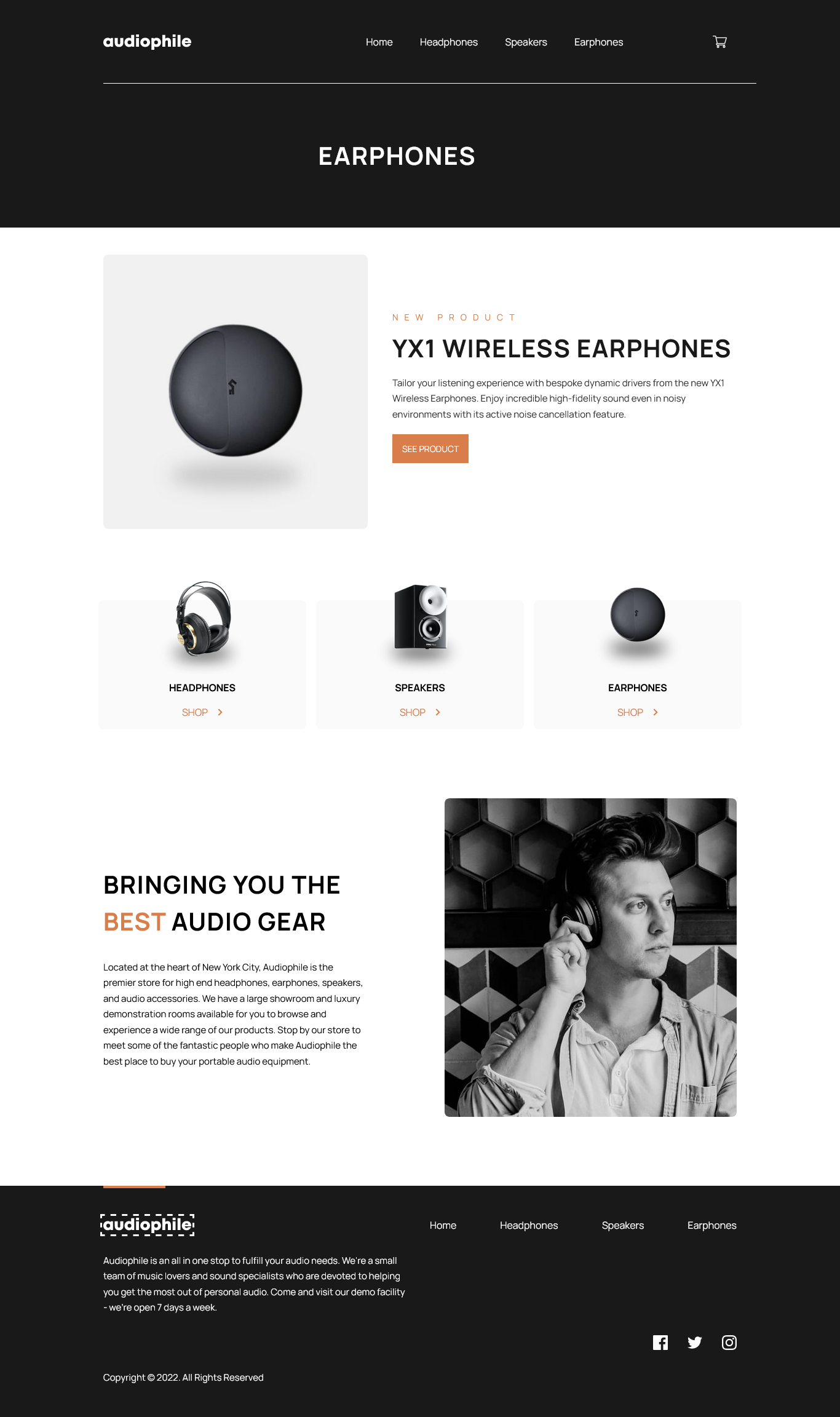 earphones page desktop