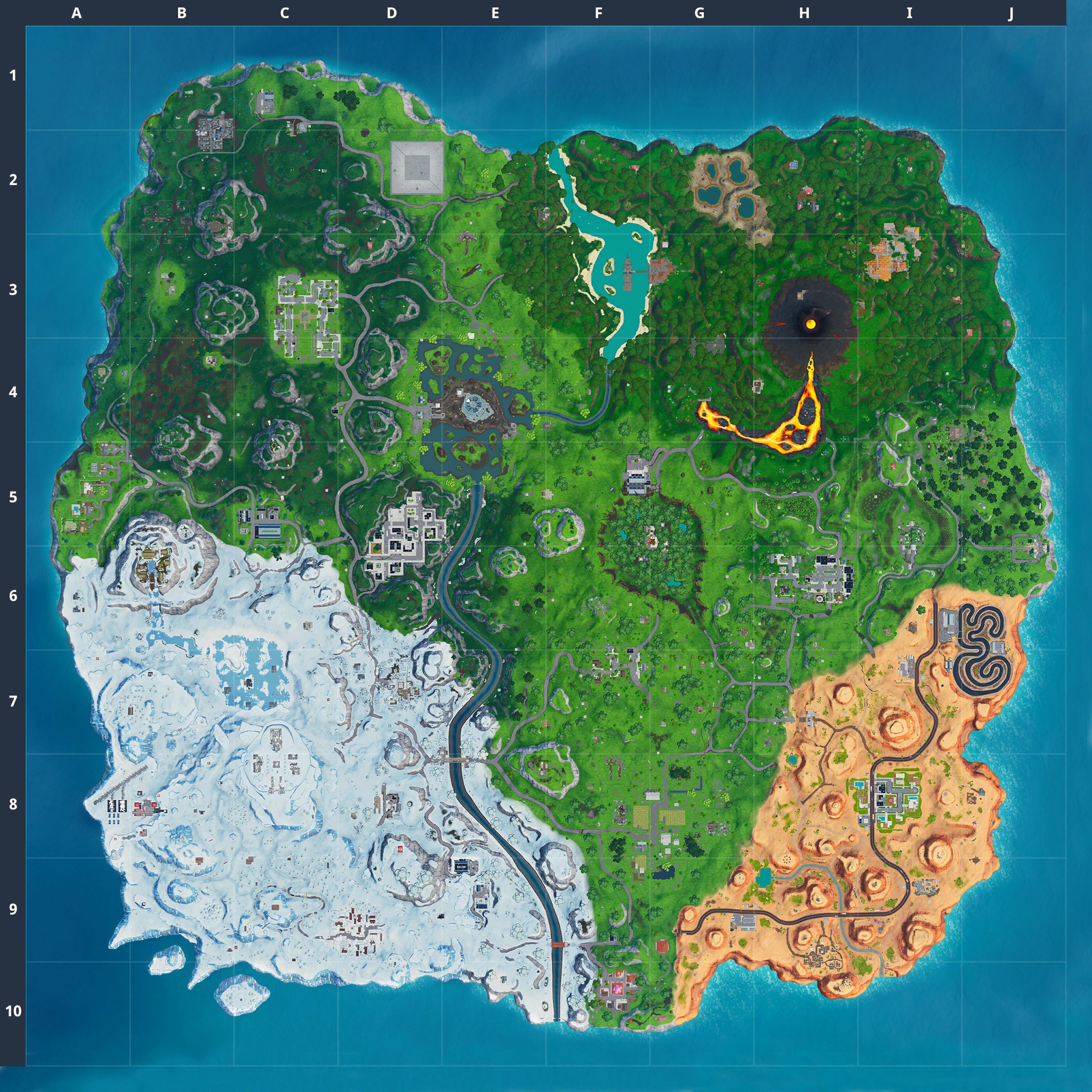 Fortnite map in Chapter 1, Season 8