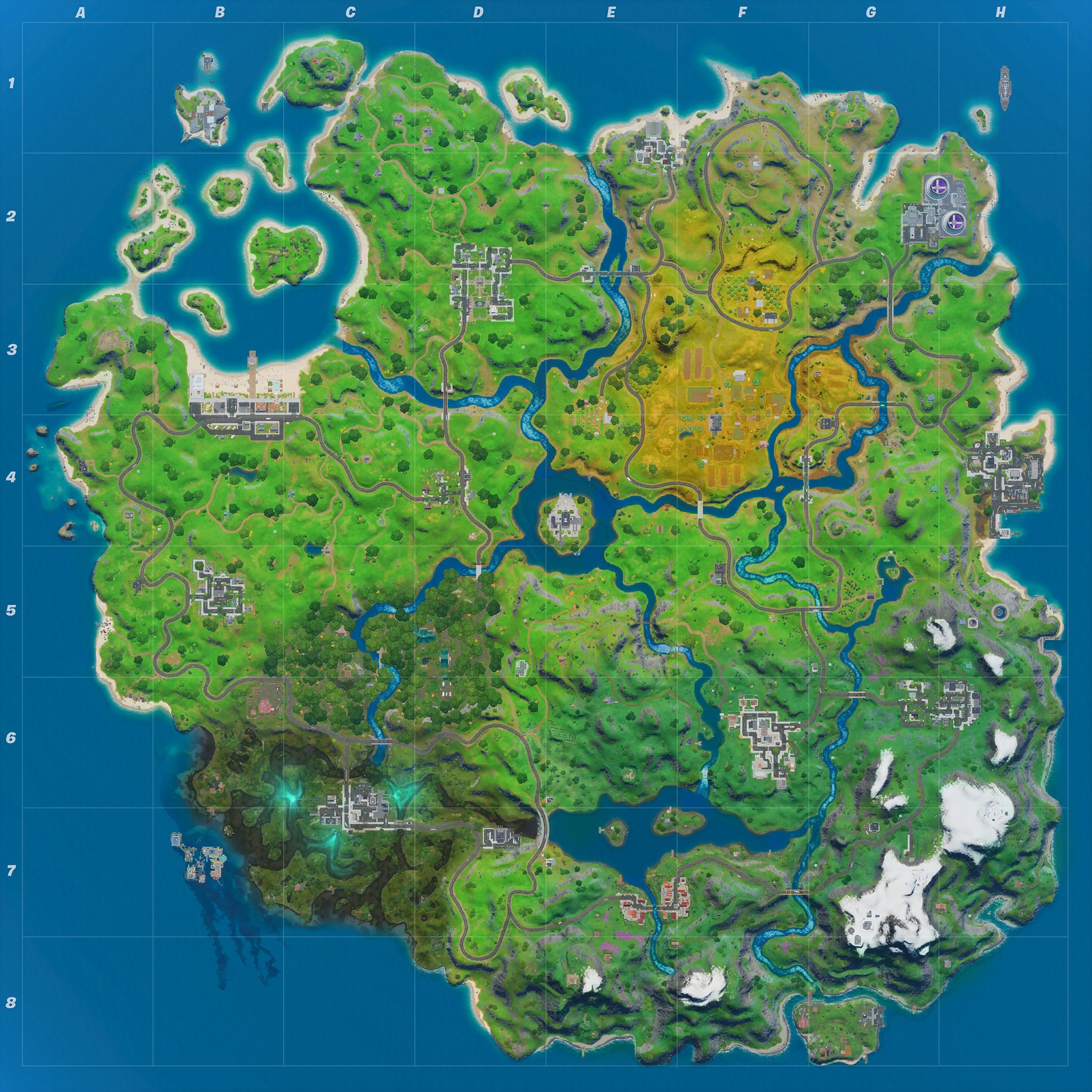Fortnite map in Chapter 2, Season 2
