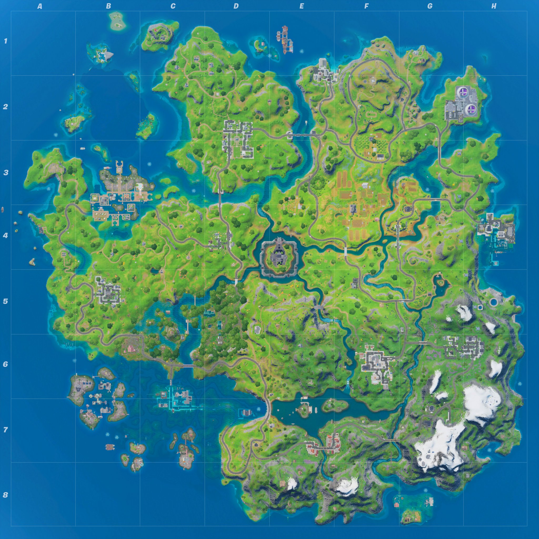 Fortnite map in Chapter 2, Season 3