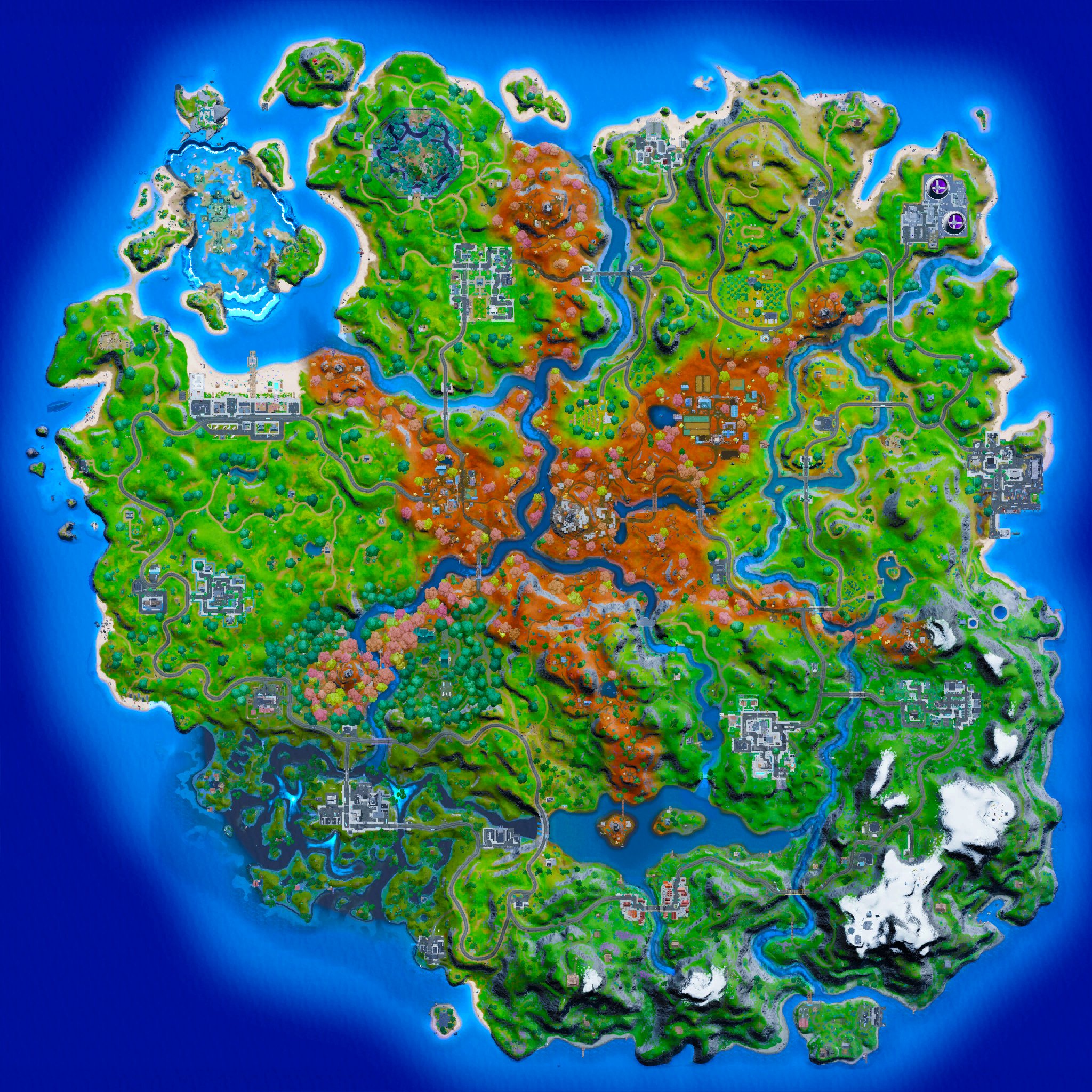 Fortnite map in Chapter 2, Season 6