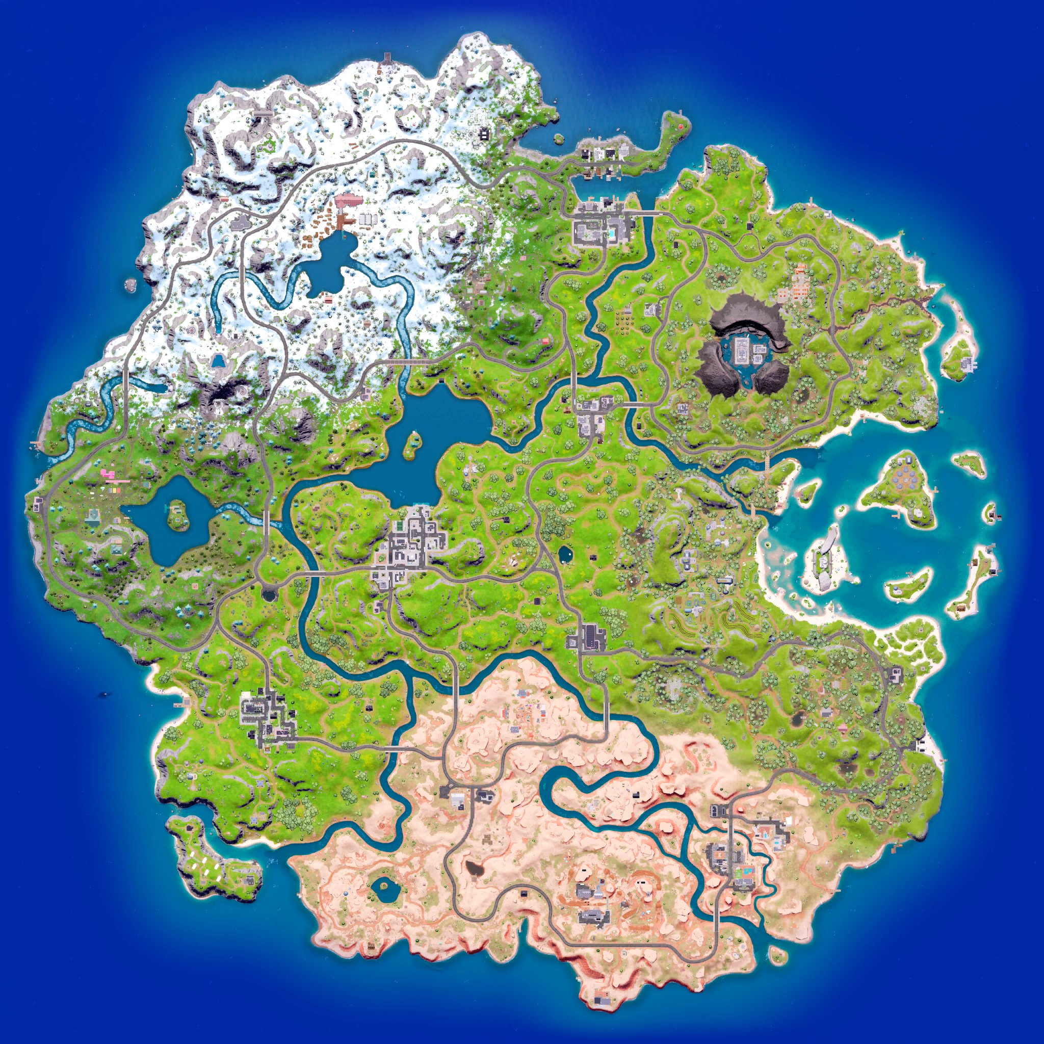 Fortnite map in Chapter 3, Season 1
