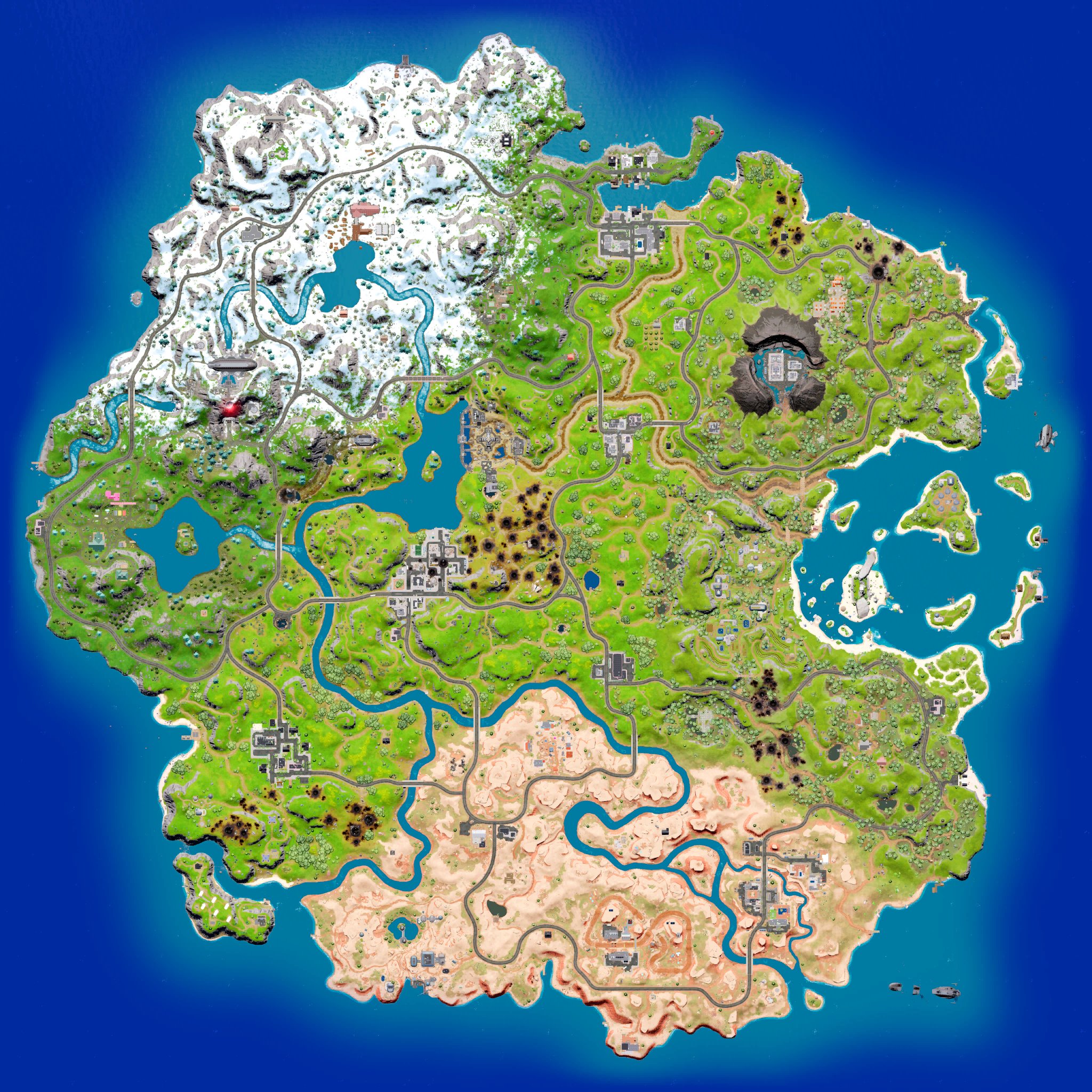 Fortnite map in Chapter 3, Season 2