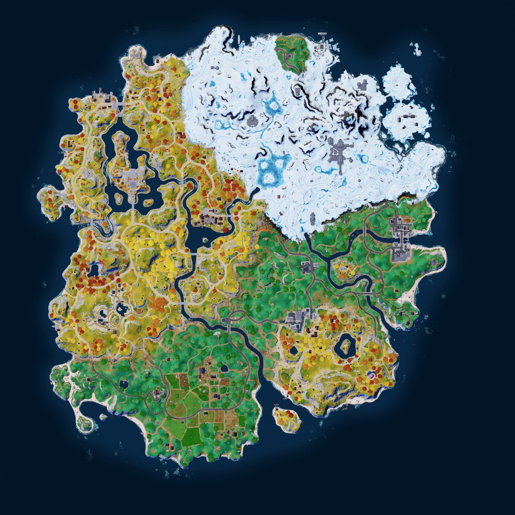 Fortnite map in Chapter 4, Season 1