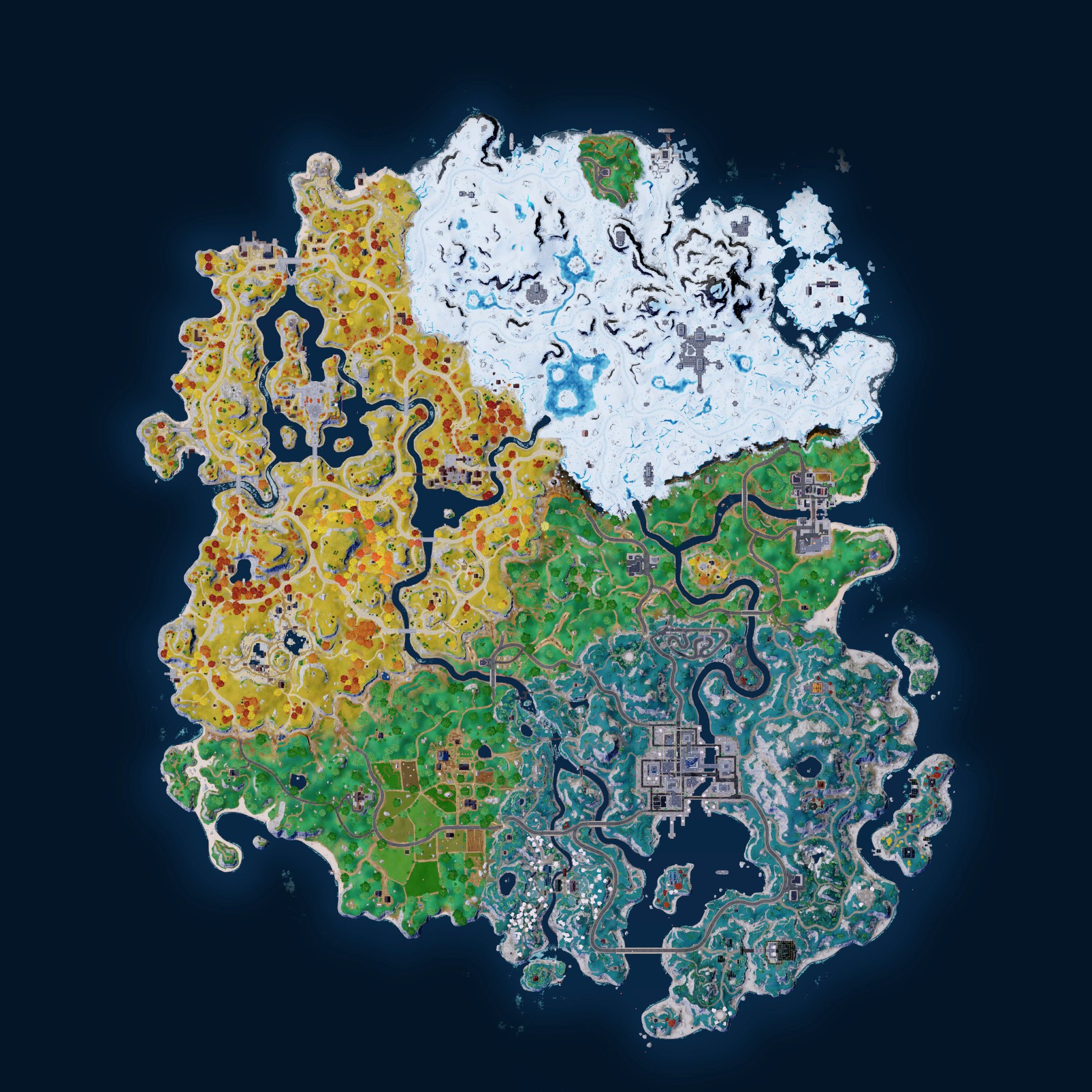 Fortnite map in Chapter 4, Season 2