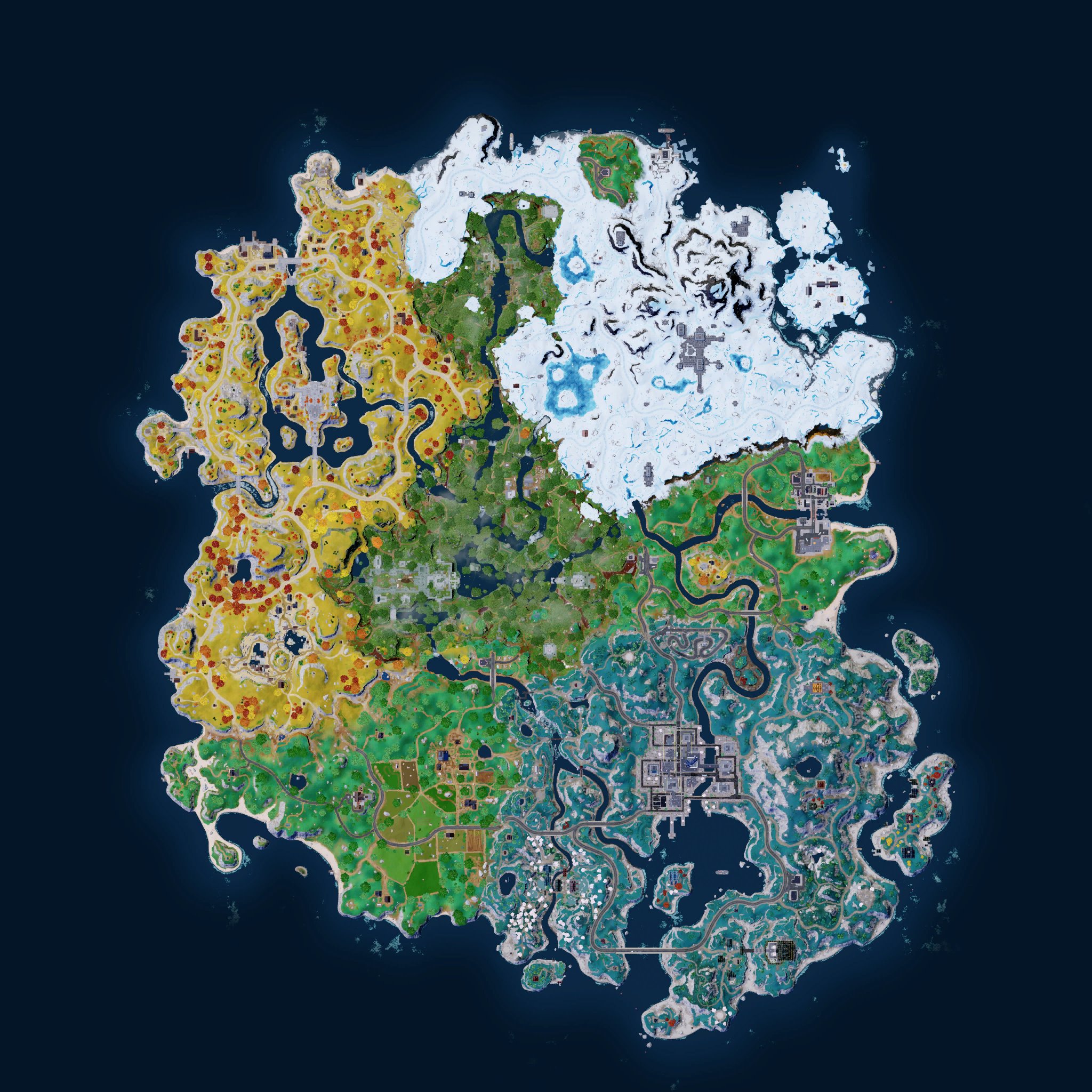 Fortnite map in Chapter 4, Season 3