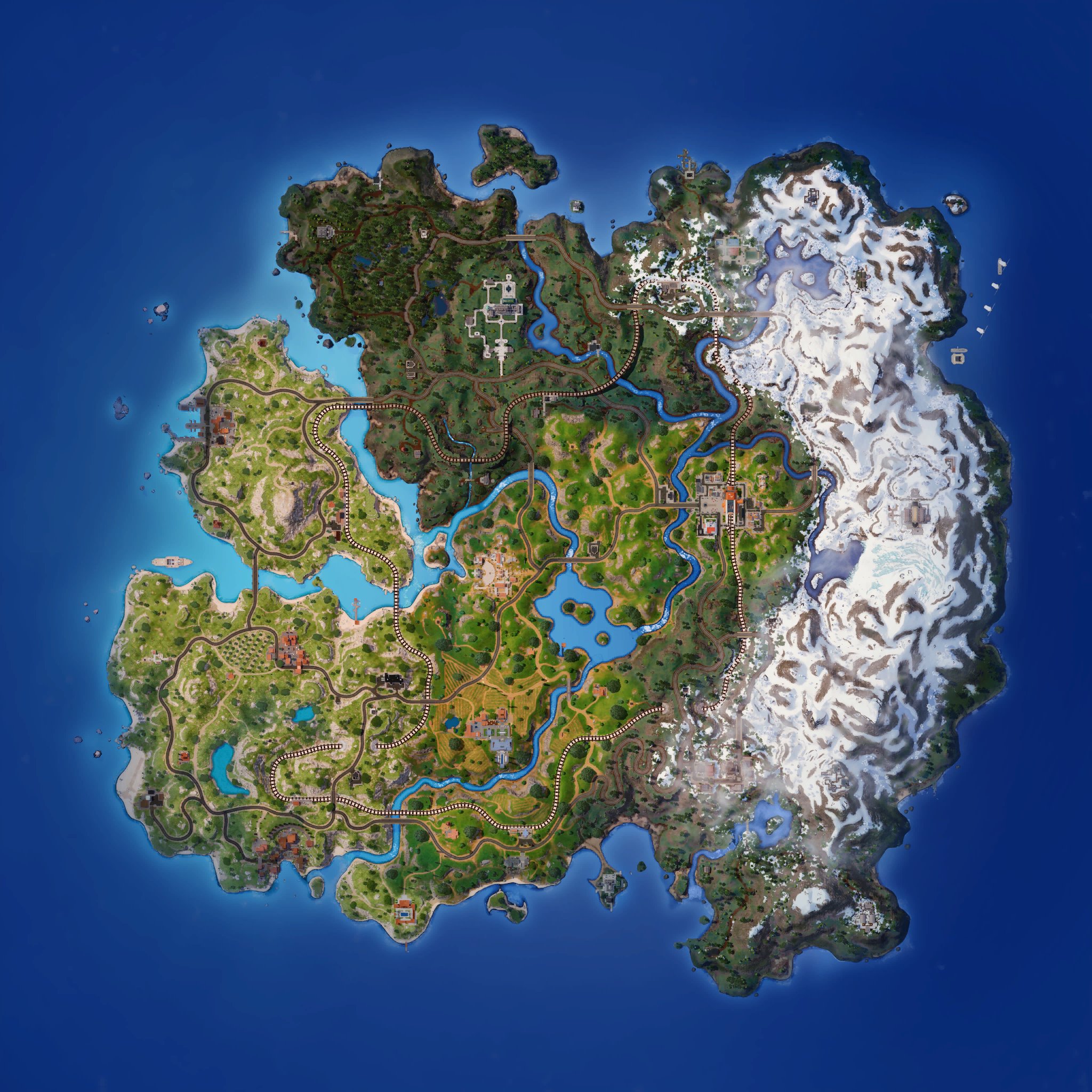 Fortnite map in Chapter 5, Season 1
