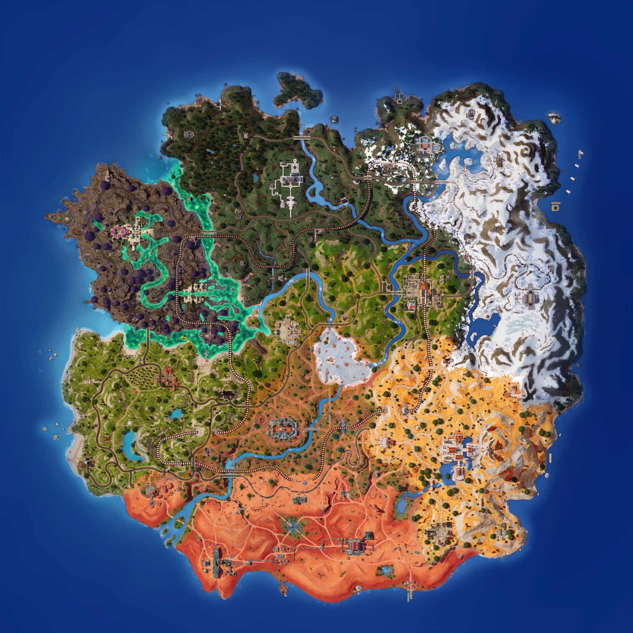 Fortnite map in Chapter 5, Season 3