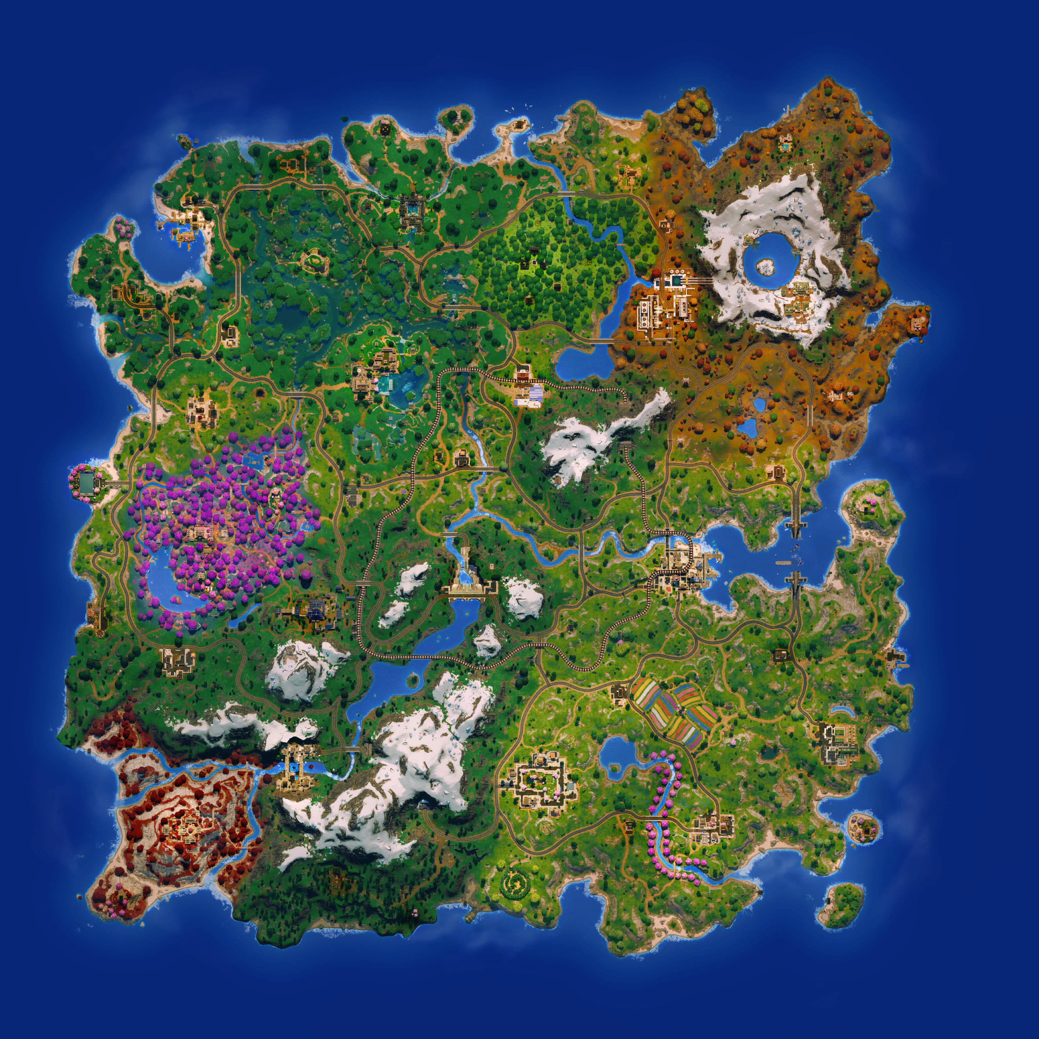 Fortnite map in Chapter 6, Season 1