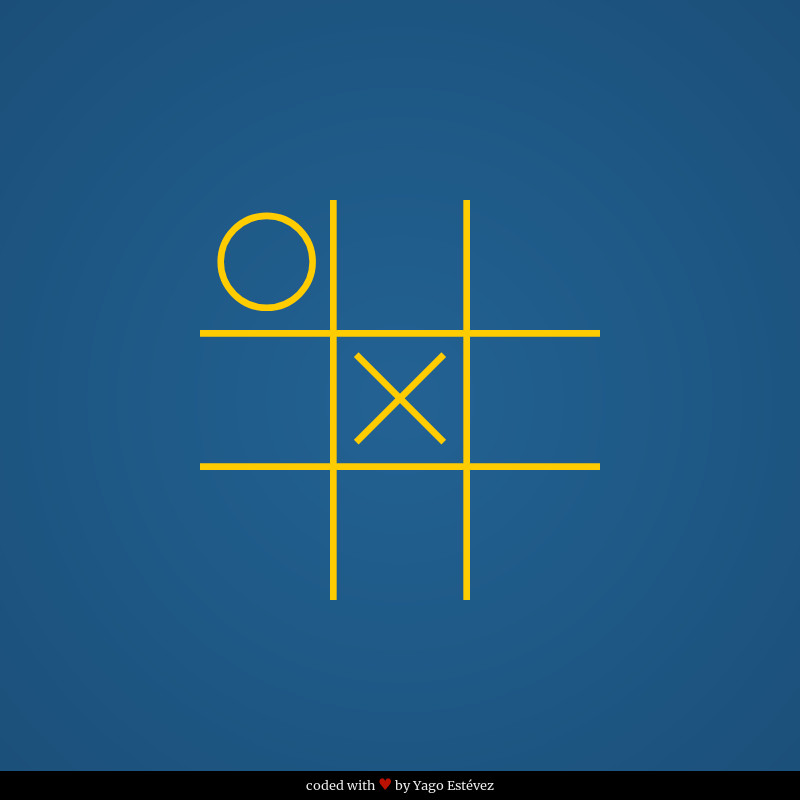 Screenshot of TicTacToe Game.