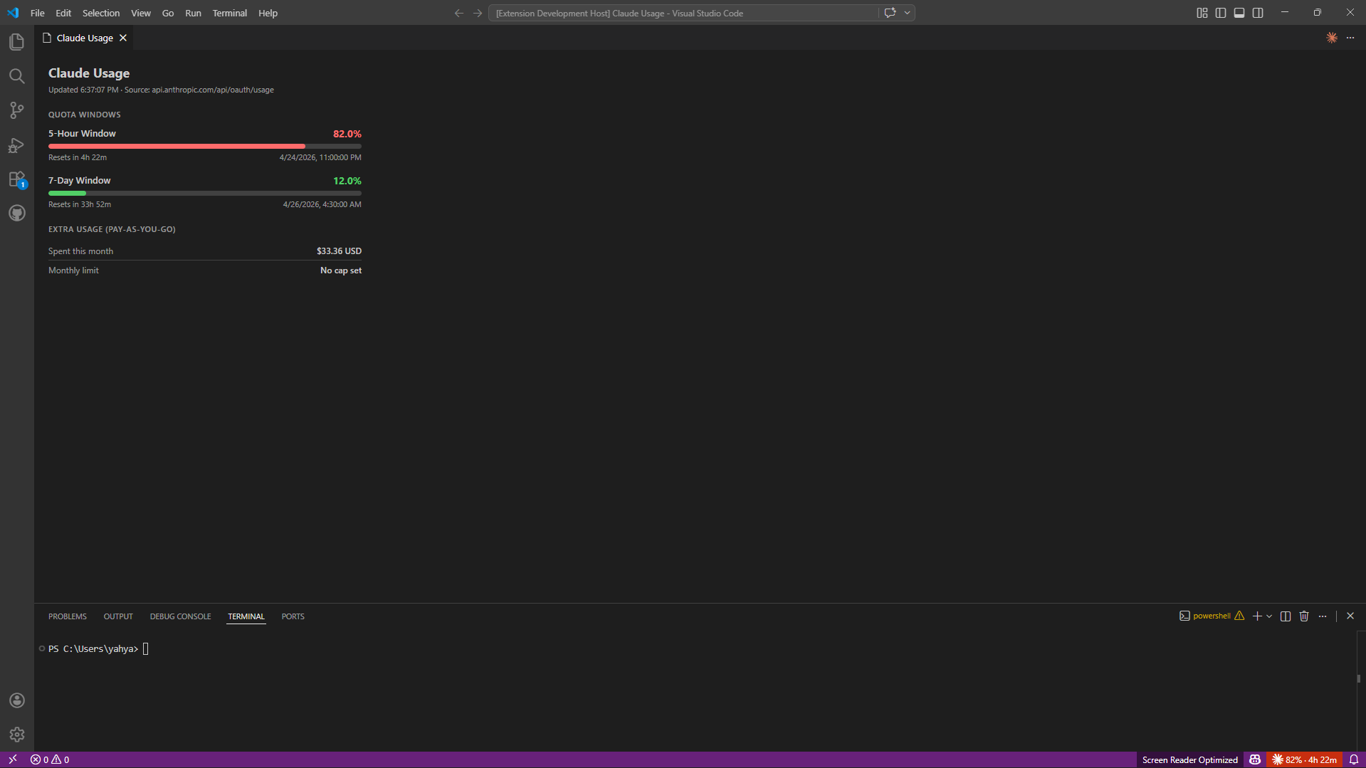Full screen overview