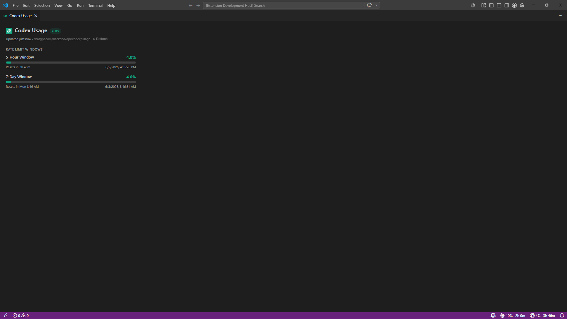 Full screen overview