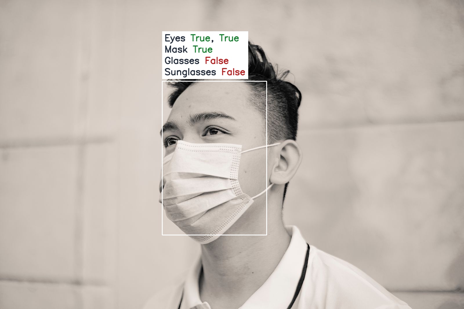 Face mask detected at 1.000 on a second subject
