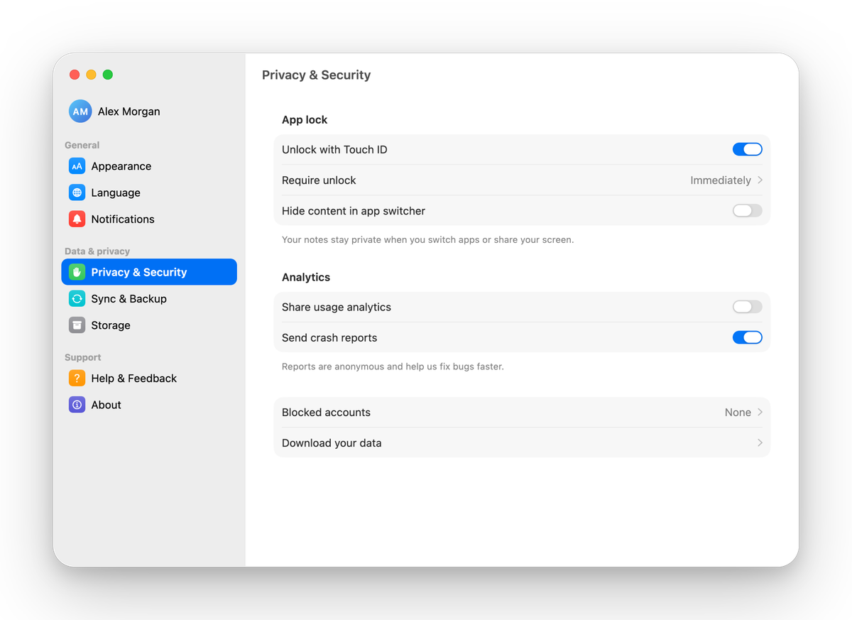 macOS style with the System Settings sidebar