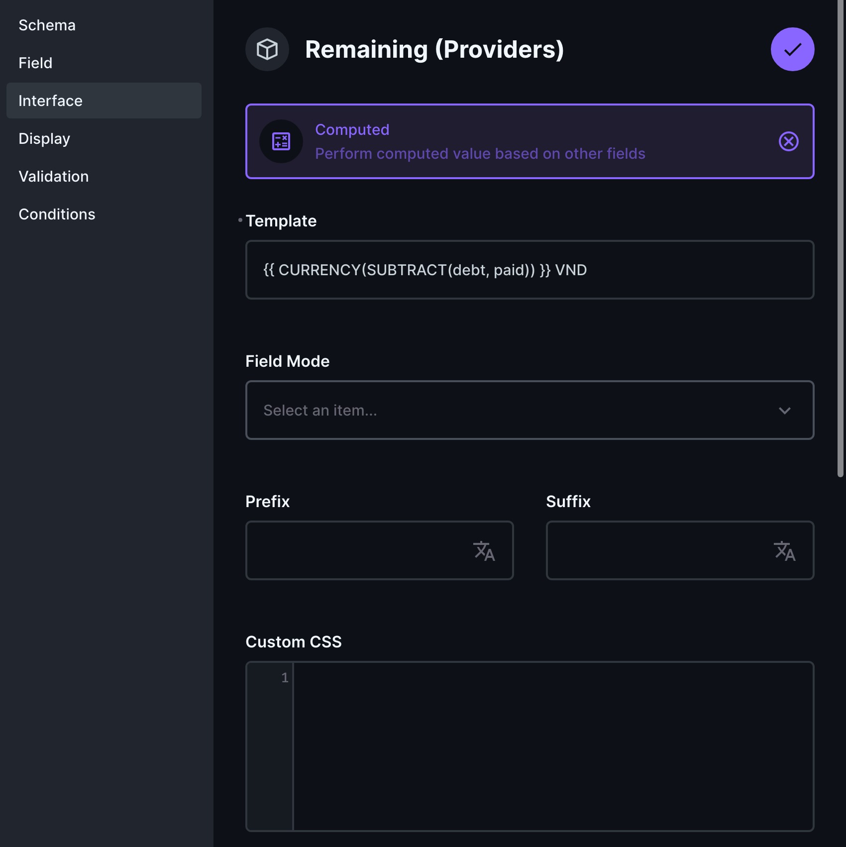 Computed Interface screenshot 2