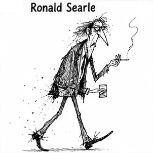 #FA-007 Frenetic Scratch-Ink Caricature