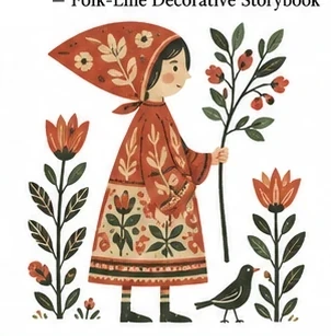 #FB-013 Folk-Line Decorative Storybook