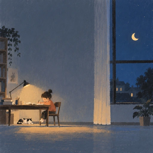 #FB-032 Minimalist Atmospheric Storybook & Vast Scale Contrast