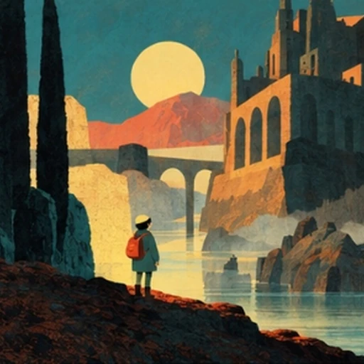 #FB-043 Manuel Marsol Bold Acrylic Cinematic Storybook