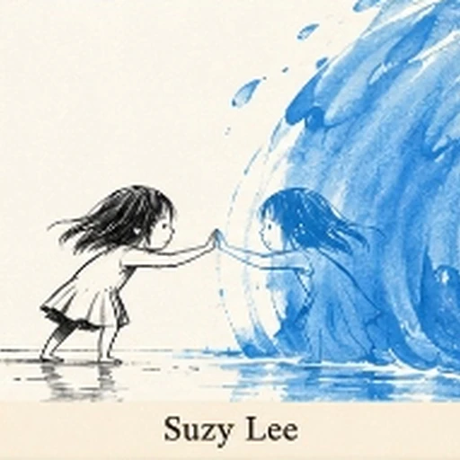 #FB-044 Suzy Lee Expressive Border Charcoal & Watercolor Storybook