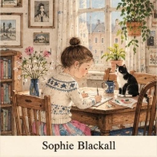 #FB-049 Sophie Blackall Vintage Chinese Ink & Watercolor Storybook