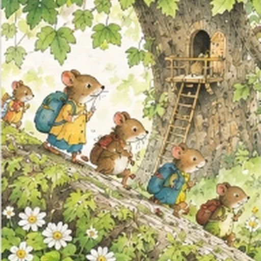 #FB-051 Kazuo Iwamura Warm Forest Animals Watercolor Storybook