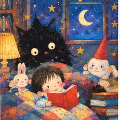 #FB-052 Keiko Sena Whimsical Collage Paper-Cut Storybook