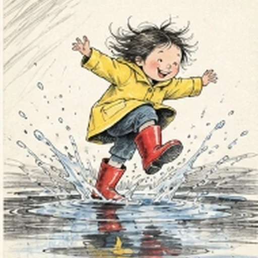 #FB-060 Marla Frazee Playful Childlike Pencil & Watercolor Storybook