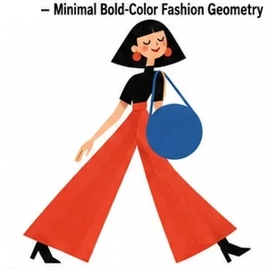 #FC-004 Minimal Bold-Color Fashion Geometry