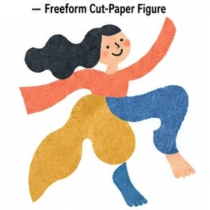 #FC-014 Freeform Cut-Paper Figure