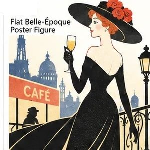 #FC-021 Flat Belle-Époque Poster Figure