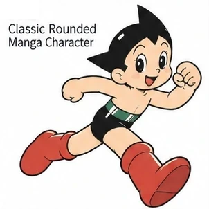 #FD-009 Classic Rounded Manga Character