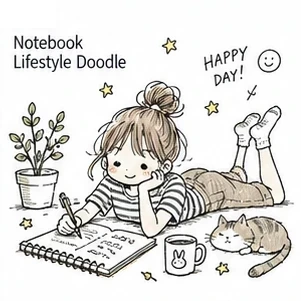 #FD-016 Notebook Lifestyle Doodle