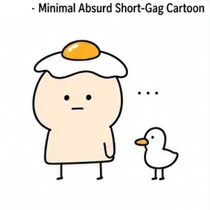 #FD-021 Minimal Absurd Short-Gag Cartoon