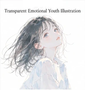 #FD-034 Transparent Emotional Youth Illustration